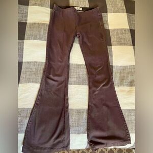 We The Free- Brown jeans bell bottoms, size 27 mid rise, pull on
